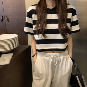 <span class=keywords><strong>T</strong></span>-<span class=keywords><strong>Shirt</strong></span> da donna Slim <span class=keywords><strong>Sexy</strong></span> aderente al petto con scritte personalizzate stampate da donna <span class=keywords><strong>t</strong></span>-<span class=keywords><strong>Shirt</strong></span> striata - Product Image 4