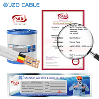 JZD SAA-Zertifiziertes TPS Flachkabel 450/750V AS/NZS5000.2 V-90 PVC-Isolierung 2C+E 3C+E Kupfer Zweiadrig & Erdungskabel Australien Verkabelung