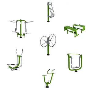 Stationary Bike for Parks Functional Wooden Outside Gymnastic Outdoor Gym Fitness Equipment