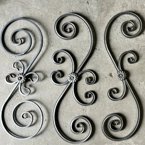 Trang trí thép S cuộn với cán kết thúc rèn sắt thép volutes ironworks thành phần lọn tóc cuộn đồ trang trí - Product Image 2