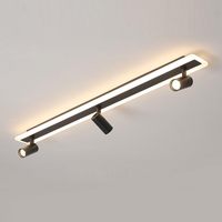 Plafonniers LED modernes pour le salon Plafonnier sur rail créatif Rectangle Plafonnier à longue bande Plafonnier d'intérieur