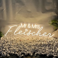 Enseigne néon LED personnalisée Mr & Mrs Neonawall, à intensité variable, plusieurs couleurs, lumière LED pour toile de fond de mariage, cadeau pour couple
