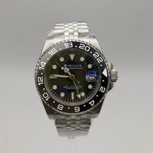 นาฬิกาดีไซน์เนอร์ OEM SEILOCE ขายส่ง กันน้ำ 50 เมตร NH34 GMT นาฬิกาดำน้ำระบบออโตเมติก - Product Image 2