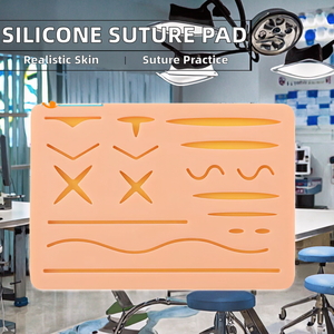 Maniquí de Simulación de Piel para Entrenamiento Médico con Instrumentos de Sutura 01, Piel de Silicona Médica Personalizada para Práctica de Sutura, Ayuda Didáctica - Product Image 2
