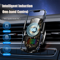 Chargeur intelligent intelligent 15W sans fil à induction pour voiture Support de téléphone à charge rapide pour bouche d'aération Puissance de sortie 10W