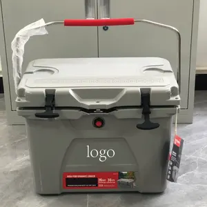 Dispositivo di raffreddamento rotostampato per ghiaccio migliorato 26QT fino a 6 giorni di ritenzione del ghiaccio lattine di ghiaccio secco per uso alimentare di qualità commerciale PE Cooler Box Cartoon