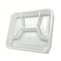Boîte à lunch rectangulaire en PP recyclé, de qualité alimentaire, sans BPA, avec couvercle, pour aliments et salades, recyclable, gaufrée
