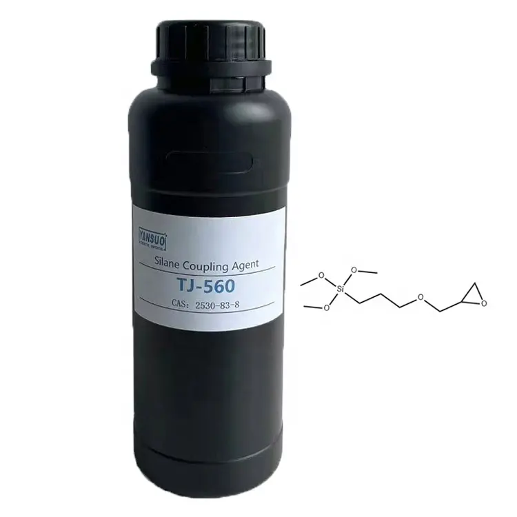 عامل اقتران السيلان TJ-560 CAS NO. 2530-83-8 C9H20O5Si 3-Glycidoxypropyl trimethoxylan بسعر المصنع