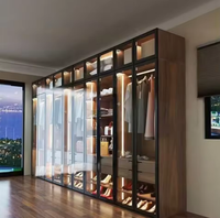 Armoire Pliante Personnalisée, Armoire Walk-in, Meubles Modernes de Luxe pour Chambre à Coucher et Salle à Manger, Construction en Bois Massif