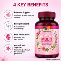 Vente en gros de gommes multivitaminées naturelles personnalisées pour adultes, sans sucre ou avec sucre en option, bonbons mous à mâcher avec minéraux