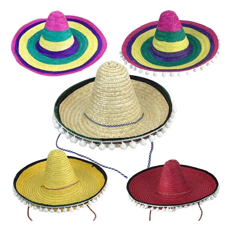 Sombrero de paja Vintage de Calidad mexicana para mujer, Sombrero de ala ancha con Color, buen precio, Mariachi, Sombrero de paja, venta al por mayor, Verano