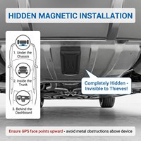 Pelacak GPS Beidou Nirkabel 4G Daya Tahan Baterai Lama 45 Hari Pemasangan Magnetik di Dashboard Pelacakan Real-Time 1 Tahun untuk Mobil Truk Armada Aset