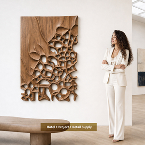 Decoración Moderna para el Hogar, Arte de Pared Abstracto Hecho a Mano, Obra de Arte en Técnica Mixta, Pintura Tallada en Madera, <span class=keywords><strong>Cuadros</strong></span> de Pared 3D - Product Image 4