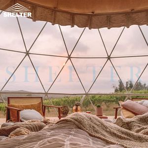 Vente en gros de tentes dôme géodésique préfabriquées pour l'extérieur et l'hôtel de luxe avec tissu PVC - Product Image 5
