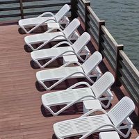 NOUVEAU Chaise longue de plage pliante en plastique pour jardin et patio