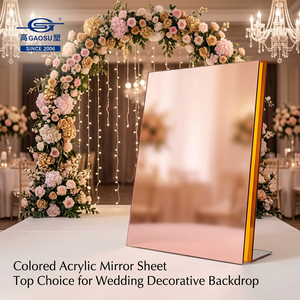 <span class=keywords><strong>Plaque</strong></span> en acrylique miroir PMMA colorée durable <span class=keywords><strong>de</strong></span> 2 mm et 3 mm pour panneau <span class=keywords><strong>de</strong></span> fond <span class=keywords><strong>de</strong></span> scène <span class=keywords><strong>de</strong></span> mariage et merchandising visuel - Vente en gros - Product Image 1
