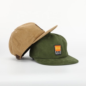 Nón kết chất lượng cao, không cấu trúc, 6 mảnh, có dây da, chất liệu vải gân, thêu logo tùy chỉnh OEM bán buôn dành cho nam và nữ - Product Image 3