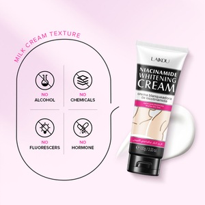 LAIKOU 100g Lotion hydratante éclaircissante à la niacinamide, ingrédients à l'acide hyaluronique, crème éclaircissante pour les aisselles et le corps - Product Image 5