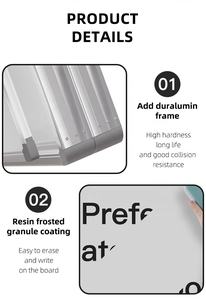 <span class=keywords><strong>Tableau</strong></span> blanc coulissant horizontal à double rail, <span class=keywords><strong>tableau</strong></span> noir à roulettes mural coulissant - Product Image 3