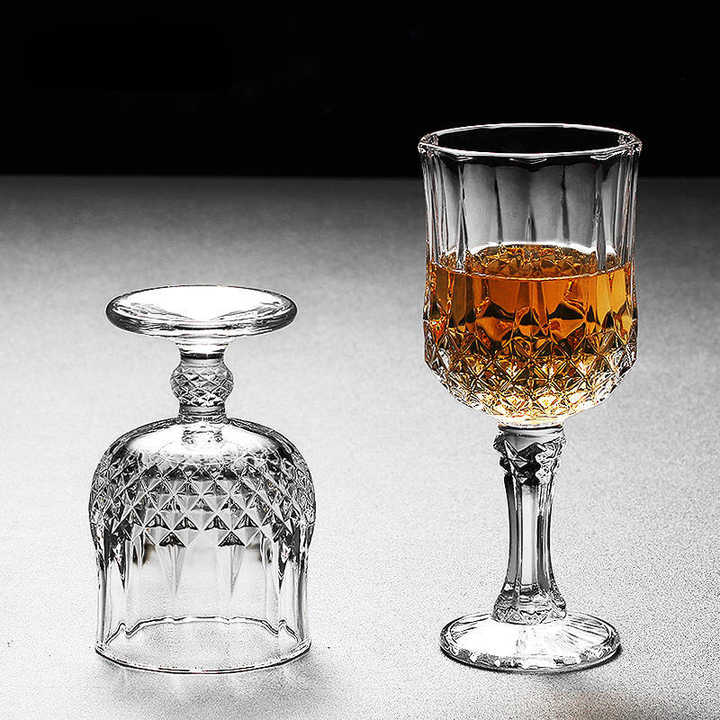 Crystal Clear Retro Glassware Flutes Goblets White Wine Glasses Wine Glass Cup For Red Wine Champagne Brandy Shot