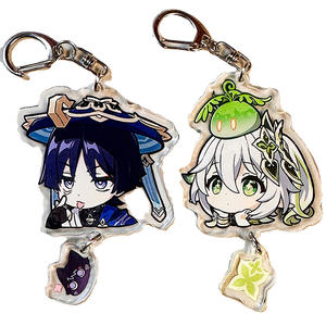 พวงกุญแจดิจิทัลสำหรับ genshin impact scaramouche Wanderer จี้การ์ตูนอะนิเมะพลาสติกน้ำพระเจ้า <span class=keywords><strong>Funi</strong></span> na Xiang - Product Image 5
