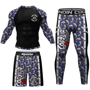 Custom Front Logo Men's MMA/<b>Boxing</b>/Wrestling Rash Guard Quick Dry Polyester Spandex Compression <b>Shirt</b> Sports Fitness Training - Product Image 2