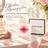 Verdant Mirelle Eternal Real Flower Jelly Blush Bálsamo Transparente que Cambia de Color con la Temperatura, Acabado Natural Claro para Labios y Mejillas 2 en 1