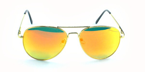 Occhiali da Sole <span class=keywords><strong>Aviator</strong></span> Personalizzati ONLYLOVE OL-AS001 con Montatura in Legno, <span class=keywords><strong>Lenti</strong></span> Acriliche a Cerchio Completo, Specchio Dorato, Leggeri e con Protezione UV - Product Image 4