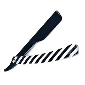 Maquinilla de afeitar de peluquero recta Facial profesional, logotipo personalizado privado, hoja plegable dorada, herramientas de afeitado - Product Image 4