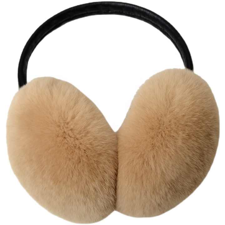 Luxury Rex Rabbit Fur Earmuffs - Customized Winter Warmers