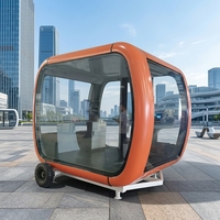 Maison capsule préfabriquée modulaire, structure en acier, forme ronde, écologique, matériaux de qualité, bureau mobile