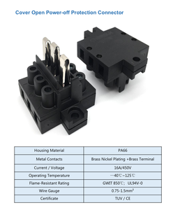 ขั้วต่อแบบเสียบปลั๊กขนาดใหญ่ M29 สำหรับสายไฟฟ้ากระแสสูง ตัวผู้และตัวเมีย พร้อมสวิตช์ป้องกันไฟฟ้าลัดวงจร ได้รับการรับรองมาตรฐาน TUV สำหรับใช้งานภายนอกอาคาร เช่น ไฟถนน - Product Image 6