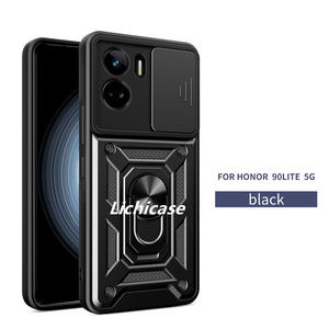 Funda de teléfono con armadura de lente deslizante de protección completa Lichicase para <span class=keywords><strong>Honor</strong></span> 90 90 Lite, funda dura con soporte magnético - Product Image 3