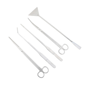 Kit d'outils pour <span class=keywords><strong>plantes</strong></span> d'aquarium en acier inoxydable Jusuo, pinces, ciseaux, spatule, grattoir à algues, kit de nettoyage d'aquarium - Product Image 2