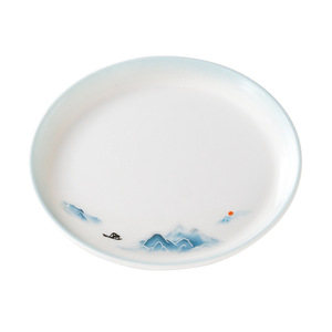 Xiangyuan <b>melamine</b> imitation porcelain <b>plate</b>, plastic commercial round <b>plate</b>, restaurant cold dish round <b>plate</b> tableware - Product Image 5