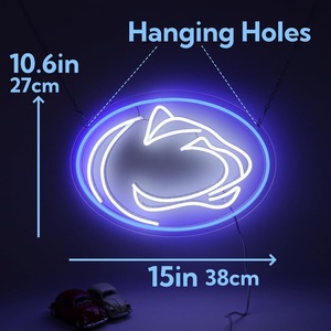 USB Powered Dimmable 15,2 \ "* 10,8 \" LED Neon Light Sign Pen State Team Sign para la decoración de la habitación deportiva para el hombre Cave Wall Decor Sign - Product Image 5