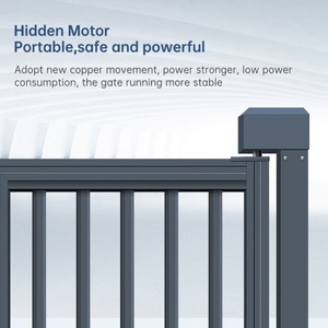 Barrières rétractables intelligentes modernes, portes pliantes pour piétons avec protection de sécurité, clôture décorative - Product Image 3