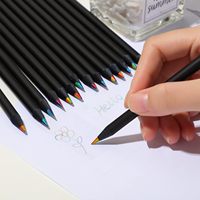 Ensemble de 7 crayons de couleur arc-en-ciel magiques multicolores, crayons de dessin mixtes pour étudiants dessinés à la main pour l'école