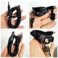 Cable de Datos de Carga Rápida Trenzado y Blindado 4 en 1 DENIXI - 3 Juegos de Cables Planos Tipo C, Cable de Carga con Múltiples Puertos