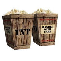 Seau à pop-corn imprimé personnalisé écologique Boîte de gobelets d'aliments à emporter Seau à pop-corn pour croustilles