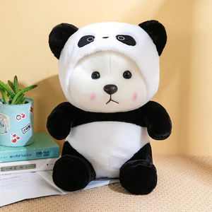 Cuscino Peluche Animale con Cappuccio e Coperta: Orso, Panda, Coniglio, <span class=keywords><strong>Lupo</strong></span>, Unicorno, Gatto - Cuscino Imbottito Pieghevole, Coperta per Pisolino Bambini, Regalo - Product Image 1