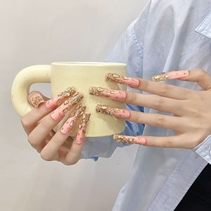 Venta al por mayor de <span class=keywords><strong>uñas</strong></span> postizas cuadradas largas reutilizables de lujo pequeños <span class=keywords><strong>diseños</strong></span> de diamantes de imitación hechos a mano 3D diamante acrílico falso prensa en las <span class=keywords><strong>uñas</strong></span> - Product Image 5