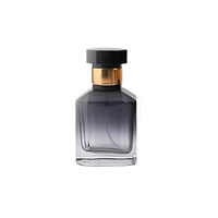 Botella de Perfume de Vidrio de Color Degradado de Alta Gama de 30 ml, Botella de Spray Cosmética Vacía Portátil, Cartón para Recargas, Impresión por Estampado
