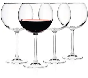 Wholesale crystal red wine-Wholesale Crystal Wine Balloon Glasses 20 ounce Large Handcrafted Red White Wines Glass Lead Free Crystal Glass wine for sale