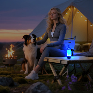 맞춤형 새로운 디자인 LED 개 똥 가방 홀더 충전식 손전등 및 2 롤 여분의 두꺼운 폐기물 가방 개 똥 가방 디스펜서 - Product Image 3