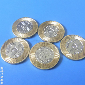 Pièce commémorative en métal sur mesure, alliage de zinc, or et nickel bicolore, jeton de collection pour cadeaux promotionnels - Product Image 2