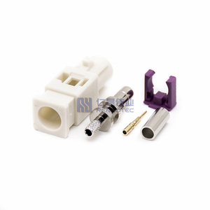 Conector Automotriz <span class=keywords><strong>Jack</strong></span> Fakra, Clavija Recta Macho, Cable Blanco, Código B, Crimpado - Product Image 4