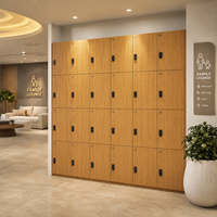 Armario de Almacenamiento Moderno de HPL Fenólico Engrosado e Impermeable, Gabinete Modular Ensamblado Resistente al Desgaste con Llave para Baños Públicos Comerciales