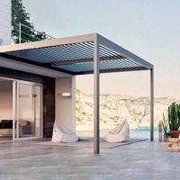 Pergola rétractable de haute qualité 55 m, kit de système de toit, losanges d'extérieur, en Aluminium et biobatterie
