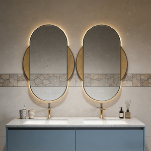 <span class=keywords><strong>Specchio</strong></span> Intelligente LED con Schermo Touch, Moderno Ovale <span class=keywords><strong>da</strong></span> Parete, Impermeabile IP44 per Hotel, Bagno e <span class=keywords><strong>Soggiorno</strong></span> - Product Image 5